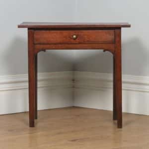 Antique English Georgian Oak Country Side / Hall / Occasional / Writing Table (Circa 1800) - yolagray.com