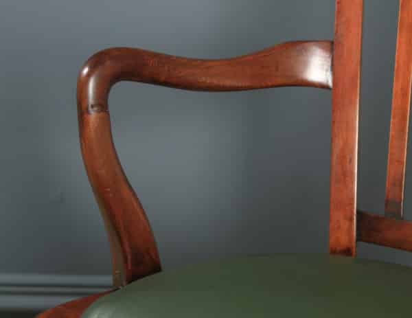 Antique English Victorian Beech Revolving Office Desk Arm Chair (Circa 1900) - yolagray.com
