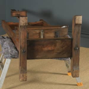 Large Antique English Edwardian Oak Artists Picture Painting Studio Easel (Circa 1910) - yolagray.com