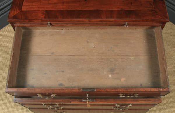 Antique English Georgian Mahogany Chest of Drawers (Circa 1790) - yolagray.com