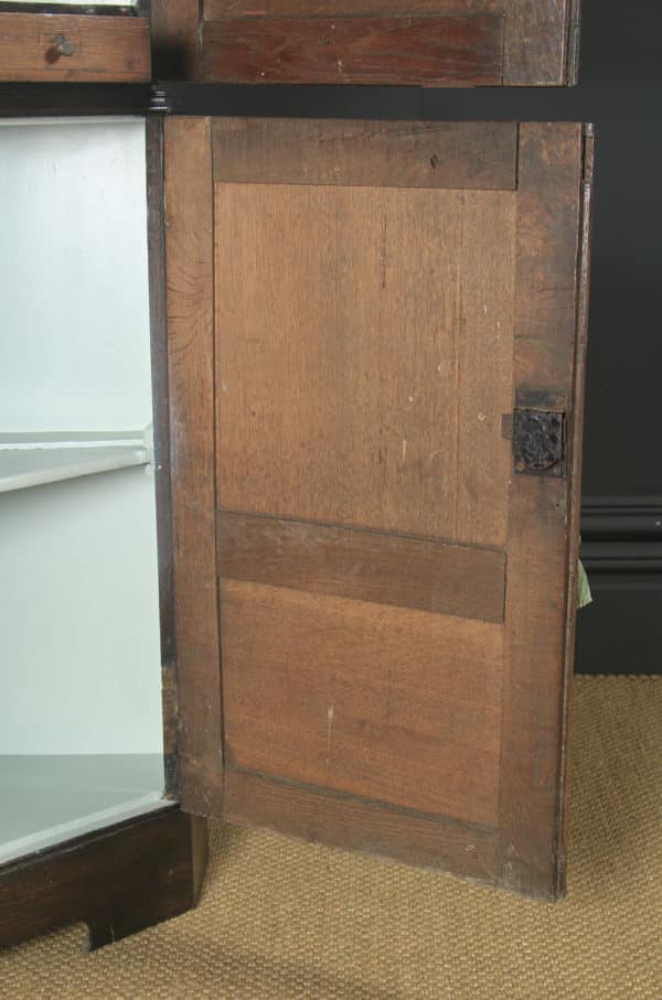 Antique English Georgian Oak Floor Standing Double Corner Cupboard (Circa 1780) - yolagray.com