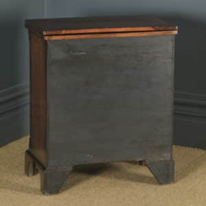 Antique English Small Georgian Style Edwardian Burr Walnut Bachelors Chest of Drawers & Writing Table Desk (Circa 1910) - yolagray.com