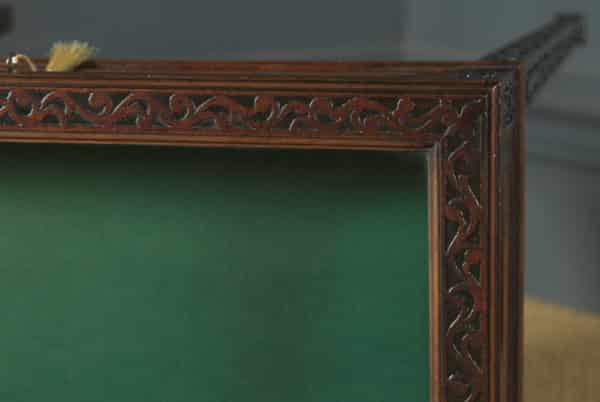 Antique English Edwardian Chippendale Style Mahogany Glass Bijouterie Display Cabinet Table (Circa 1910) - yolagray.com