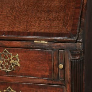 Antique English 18th Century Georgian Oak Office Bureau Desk (Circa 1780) - yolagray.com