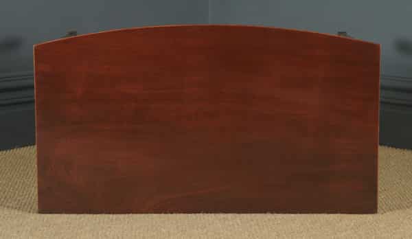 Antique English Georgian Regency Mahogany Inlaid Bow Front Side Table (Circa 1820) - yolagray.com