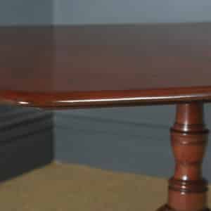 Antique English Georgian Regency Figured Mahogany Tilt Top Breakfast Pedestal Dining Table (Circa 1820) - yolagray.com