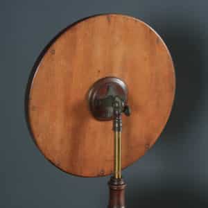 Antique English Victorian Mahogany Adjustable Barbers Shaving Stand & Vanity Mirror (Circa 1860) - yolagray.com