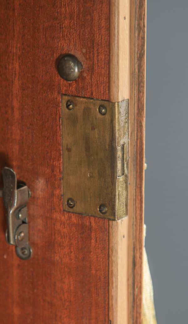 Antique English Art Deco Figured Walnut Inlaid Two Door Wardrobe (Circa 1930) - yolagray.com