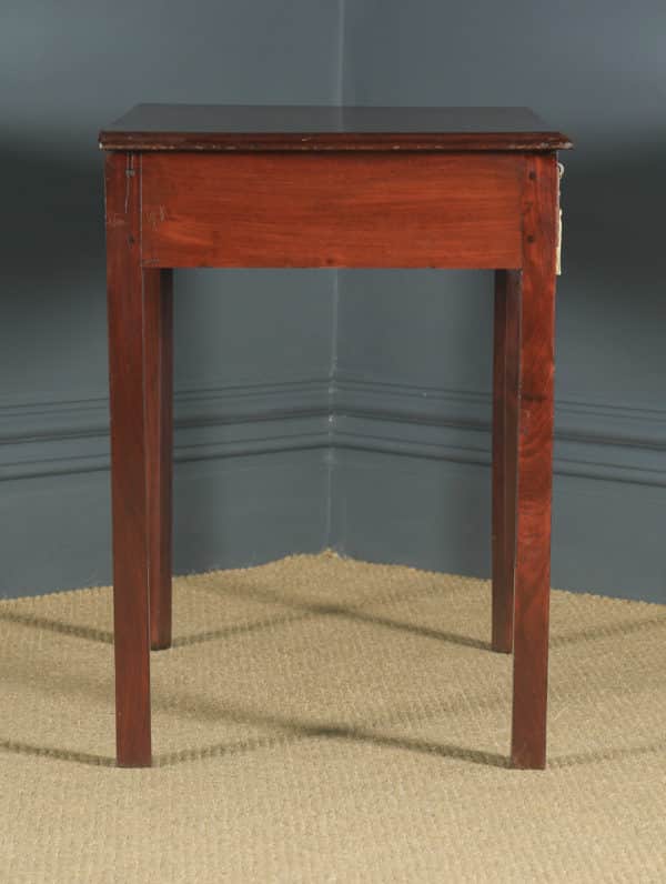 Antique English Georgian Mahogany Occasional Hall Writing Lowboy Side Table (Circa 1780) - yolagray.com