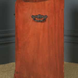 Antique English Edwardian Inlaid Mahogany Purdonium Coal Scuttle Bin (Circa 1910) - yolagray.com