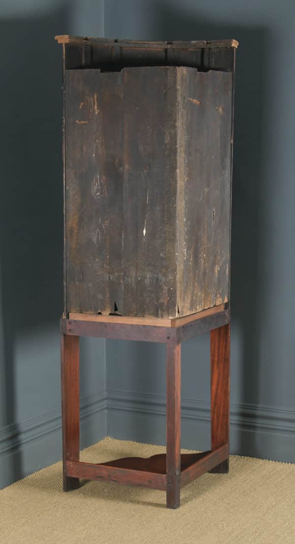 Antique English Georgian Flame Mahogany Floor Standing Bow Front Corner Cupboard on Stand (Circa 1820) - yolagray.com