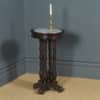Antique George V Anglo-Indian Padauk & Marble Circular Wine Lamp Occasional Table (Circa 1930) - yolagray.com