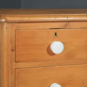 Small Antique English Victorian Pine Chest of Drawers (Circa 1860) - yolagray.com