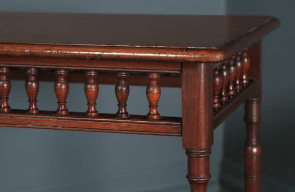 Antique English Victorian Mahogany Occasional Two-Tier Side Table (Circa 1890) - yolagray.com