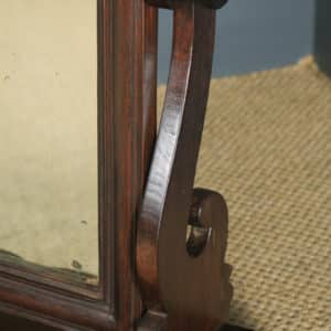 Antique Anglo-Indian Colonial Victorian Teak Dressing Table Mirror (Circa 1870) - yolagray.com