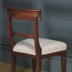 Antique English William IV Set of Six Mahogany Bar Back Dining Chairs (Circa 1835) - yolagray.com