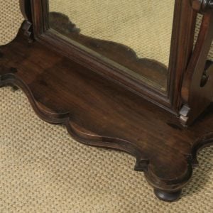 Antique Anglo-Indian Colonial Victorian Teak Dressing Table Mirror (Circa 1870) - yolagray.com