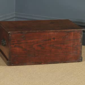 Antique English Georgian Oak & Elm Trunk Blanket Box / Chest / Coffee Table (Circa 1810) - yolagray.com
