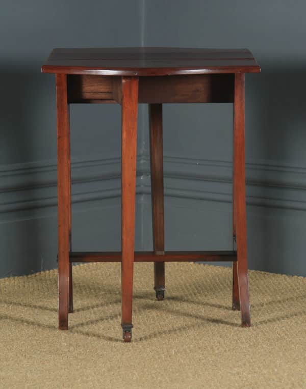 Small Antique English Edwardian Sutherland Mahogany Occasional / Side Table (Circa 1901) - yolagray.com