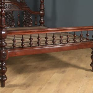 Antique 6ft Victorian Anglo-Indian Colonial Raj Super King Size Four Poster Bed (Circa 1870) - yolagray.com
