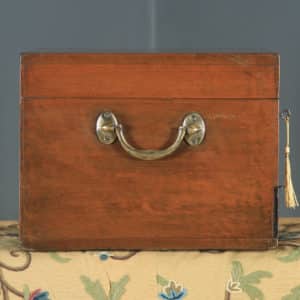 Antique Anglo-Indian Victorian Colonial Campaign Teak & Brass Writing Box / Storage Chest (Circa 1880) - yolagray.com
