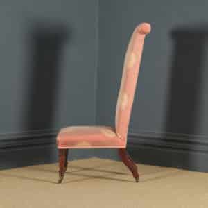 Antique English Victorian Mahogany Prie Dieu Prayer Occasional Nursing Chair (Circa 1860) - yolagray.com