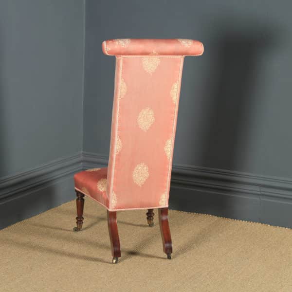 Antique English Victorian Mahogany Prie Dieu Prayer Occasional Nursing Chair (Circa 1860) - yolagray.com