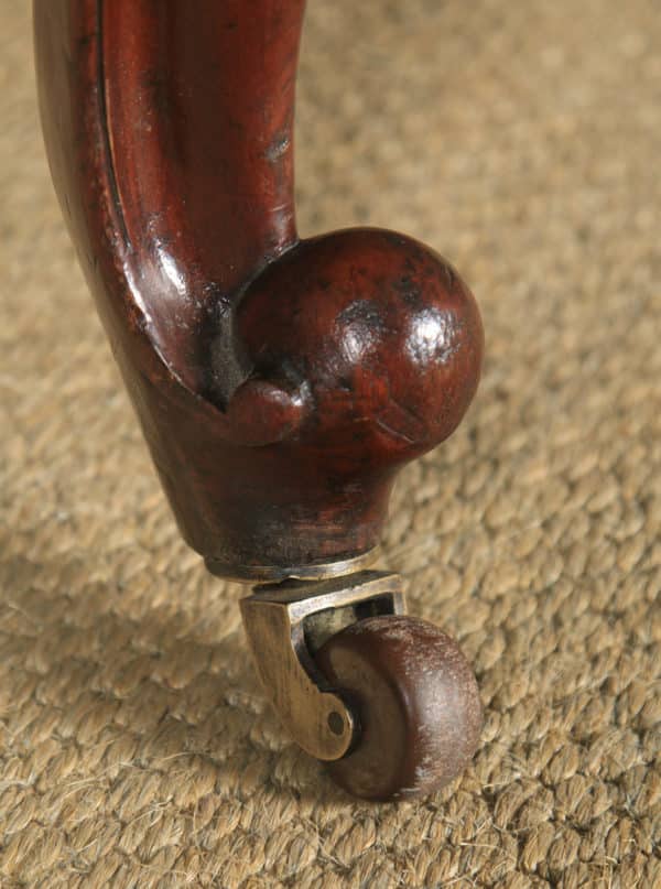 Antique English Victorian Mahogany Gentlemen’s Spoon Back Armchair (Circa 1850) - yolagray.com