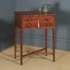 Antique English Georgian Regency Mahogany Inlaid Work Lamp Side Table (Circa 1820) - yolagray.com
