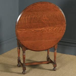 Antique English George V Carved Oak Monks Seat Arm Chair Table (Circa 1910) - yolagray.com