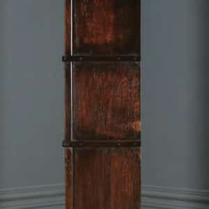 Antique English George V Globe Wernicke Oak Four Tier Glazed Waterfall Bookcase (Circa 1920) - yolagray.com
