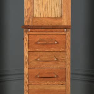 Antique English Edwardian Oak Bureau Pedestal Office Desk (Circa 1910) - yolagray.com