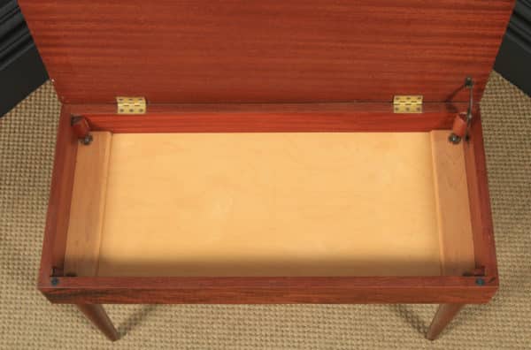 Antique English Art Deco Figured Walnut Concave Bedside / Coffee / Side Box Table (Circa 1935) - yolagray.com