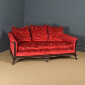 Antique English Georgian Chippendale Style Camel Back Mahogany Sofa / Settee / Couch (Circa 1860) - yolagray.com