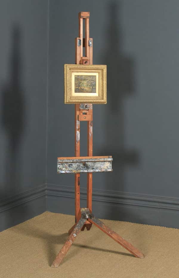 Antique English George V Winsor & Newton Beech Artists Picture Painting Studio Folding Easel (Circa 1930) - yolagray.com