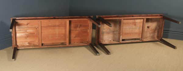 Antique English Georgian Regency Pair of 6ft Pine Scullery Kitchen Serving Tables (Circa 1820) - yolagray.com