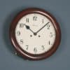 Antique 14½" Mahogany Enfield Railway Station / School Round Dial Wall Clock (Chiming) - yolagray.com