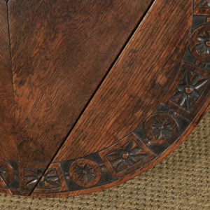 Antique English Victorian Oak Revolving Circular - yolagray.com