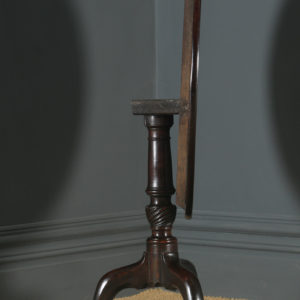 Antique English Georgian Mahogany Tilt Top Occasional Supper Tripod Table (Circa 1780) - yolagray.com
