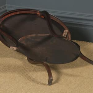 Antique Anglo-Indian Art Nouveau Oval Teak Occasional Side Table (Circa 1930) - yolagray.com