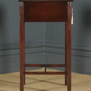 Antique English Georgian Mahogany & Oak Bedside Side Lamp Table (Circa 1790) - yolagray.com