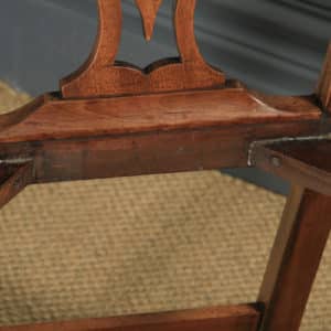 Antique English Set of Eight 8 Georgian Chippendale Style Mahogany Dining Chairs (Circa 1930) - yolagray.com