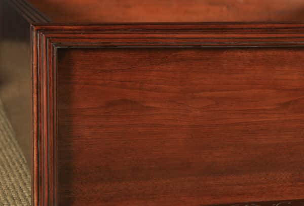 Antique English Victorian Mahogany Carved Open 4ft Bookcase (Circa 1880) - yolagray.com