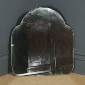 Antique English Art Deco Cloud Shaped Portrait Hanging Walnut Wall Mirror (Circa 1930) - yolagray.com