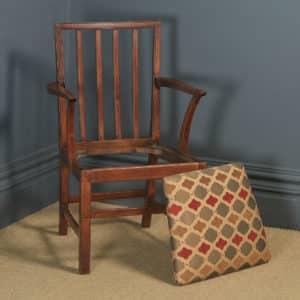Antique English Arts & Crafts Set of 12 Oak Cotswold Foster & Sons Style Dining Chairs (Circa 1930) - yolagray.com