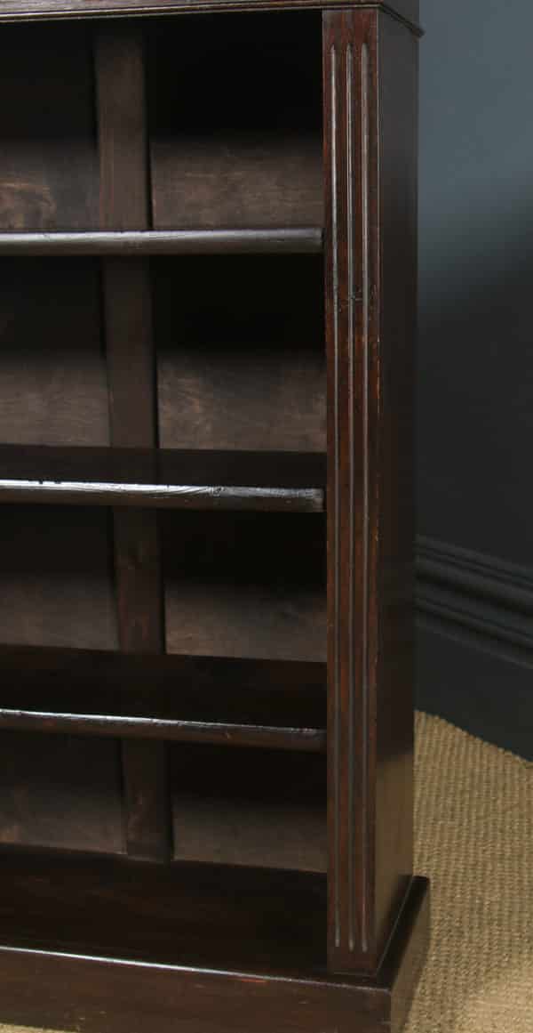 Antique English Georgian Style Oak Open 3ft Bookcase Shelf (Circa 1920) - Photo 12