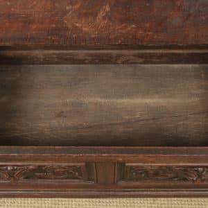 Antique English Victorian Oak Carved Green Man High Back Hall Settle / Monks Bench (Circa 1890) - Photo 20