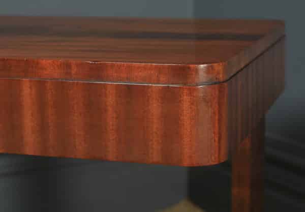 Vintage English Art Deco Style Figured Mahogany Occasional / Side Table (Circa 1970)