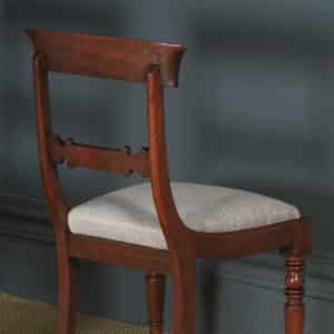 Antique English William IV Set of Six 6 Mahogany Bar Back Dining Chairs (Circa 1830)