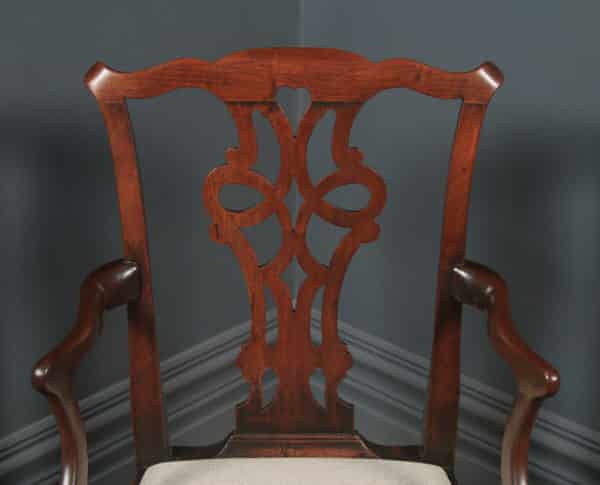 Antique English Set of Twelve 12 Georgian Chippendale Mahogany Dining Chairs (Circa 1780 - 1800)